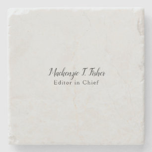 Klassisk kalligrafi Elegant Enkelt Grått Stenunderlägg