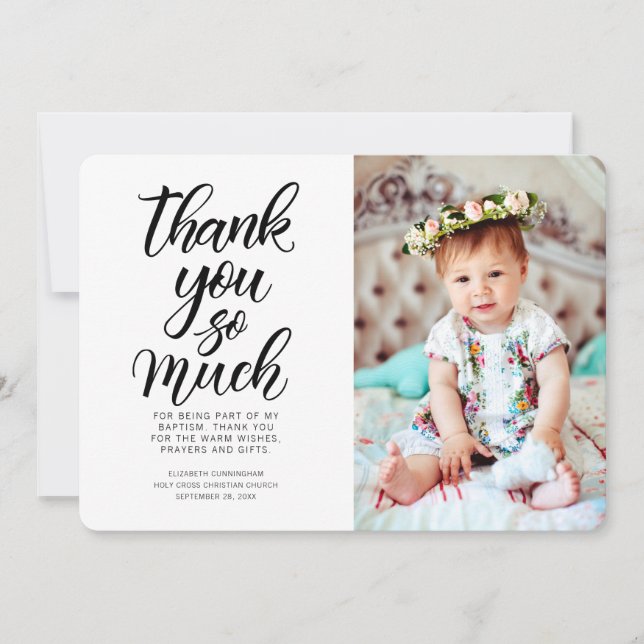 Klassisk kalligrafi Fotobenägenhet, Tack (Framsida)