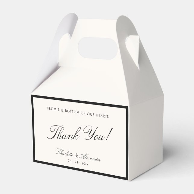 Klassisk Kalligrafi Gammaldags Bröllopspengar Presentaskar (Framsidan Sidan)