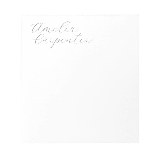 Klassisk kalligrafi minimalistisk professionell anteckningsblock (Framsida)