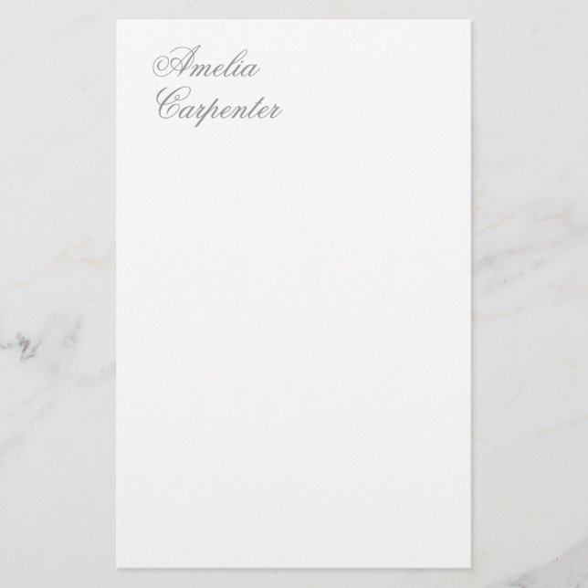 Klassisk kalligrafi minimalistisk professionell brevpapper (Framsida)