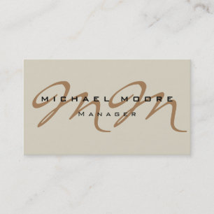 Klassisk kalligrafi Monogram Pastel Färg Visitkort
