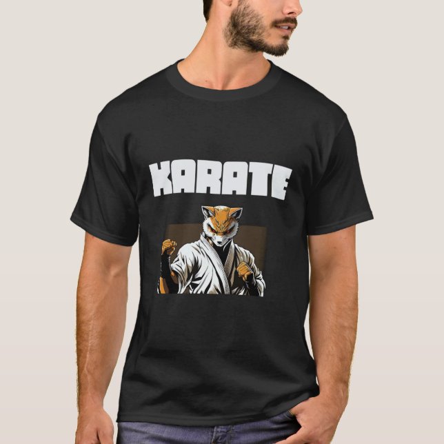 Klassisk kampsport Karate Fox T Shirt (Framsida)