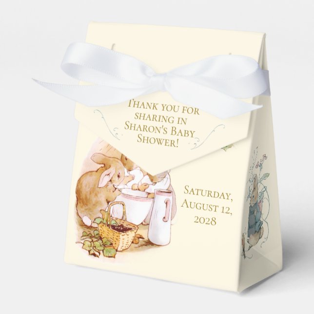 Klassisk kanin Babyshower Förmånslåda Presentaskar (Framsidan Sidan)