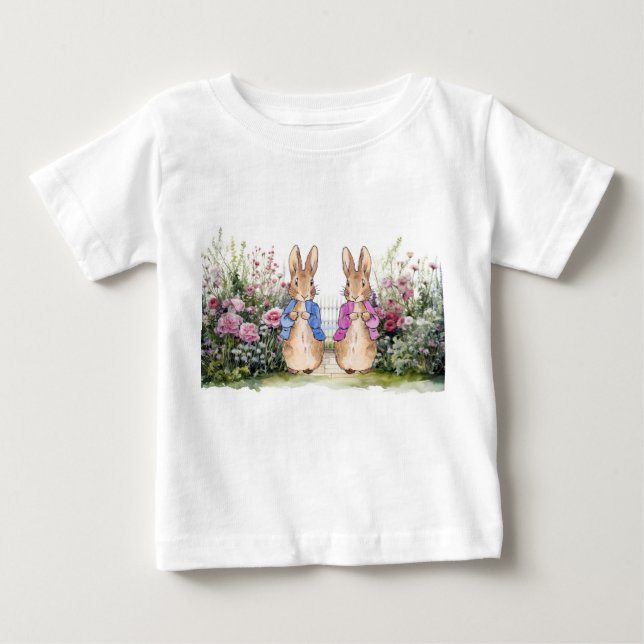 Klassisk kanin blå jacka t shirt (Framsida)