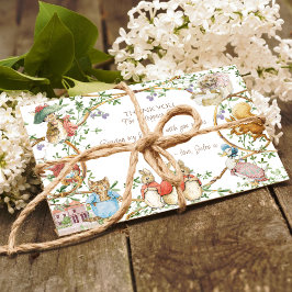 Klassisk kanin födelsedags tackkort