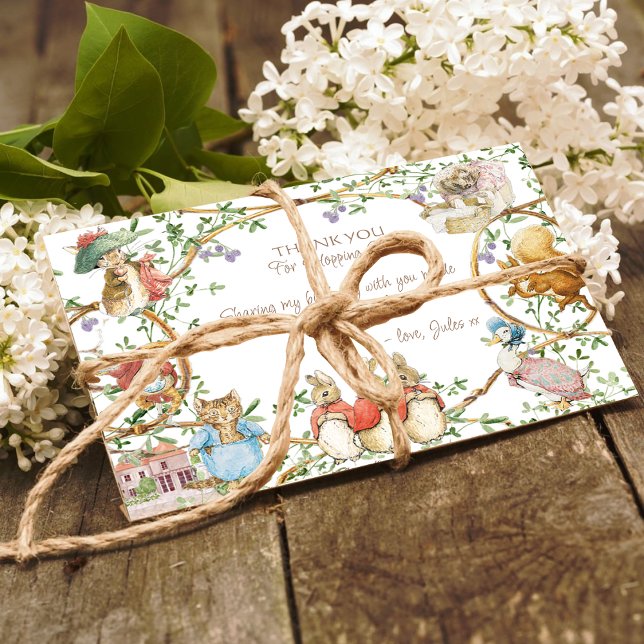 Klassisk kanin födelsedags tackkort (Skapare uppladdad)