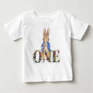 Klassisk kanin i blå jacka Första födelsedagen T Shirt