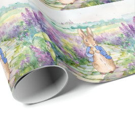 Klassisk kanin i blå jacka presentpapper