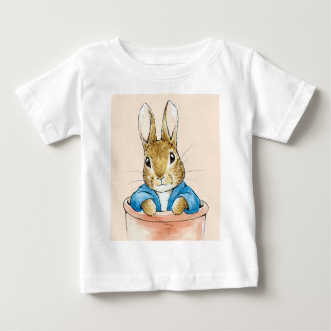 Klassisk kanin krukväxt i terrakotta  t shirt (Framsida)