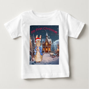 Klassisk kanin min första jul  t shirt