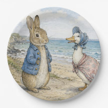 Klassisk kanin och anka vid havet