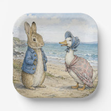 Klassisk kanin och anka vid havet