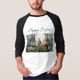 Klassisk kanin påskharen med påskägg t shirt