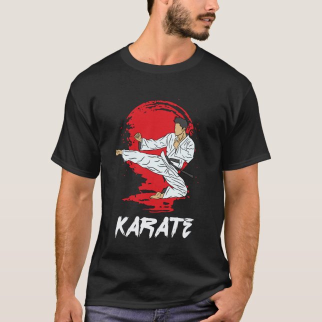Klassisk karate flygkick t shirt (Framsida)