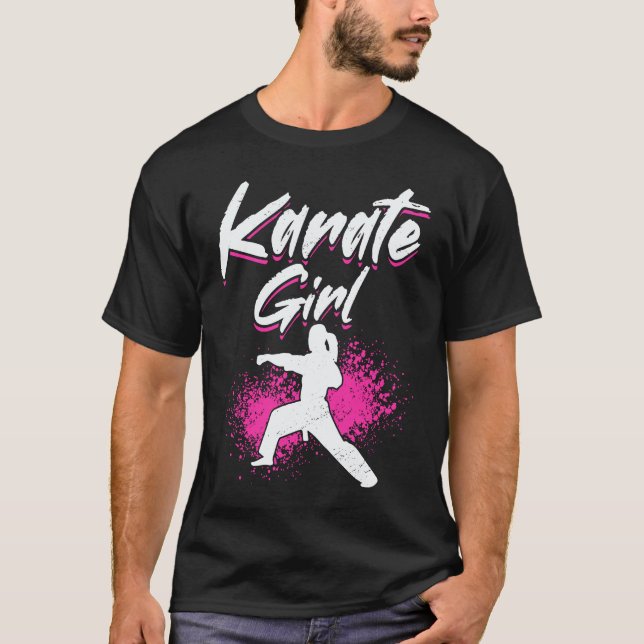 Klassisk Karate Karate Flickan T Shirt (Framsida)