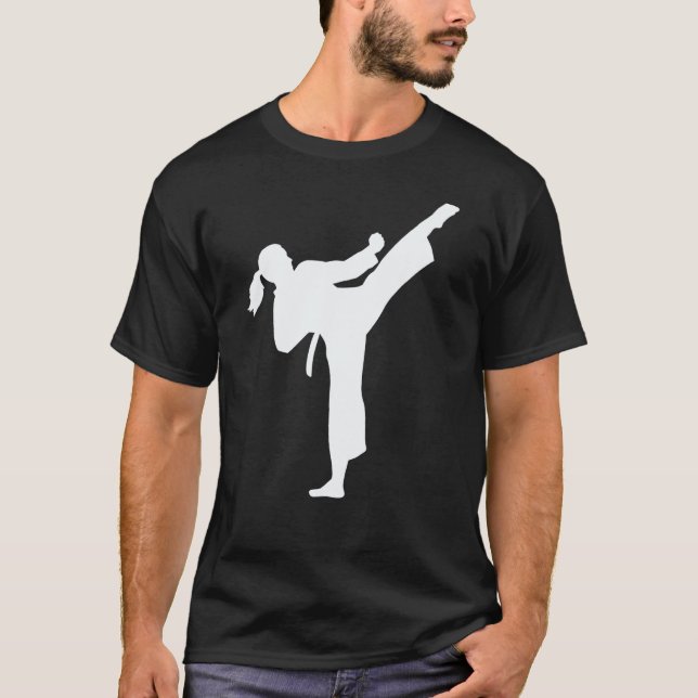 Klassisk karate-kvinna t shirt (Framsida)