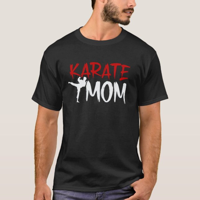 Klassisk karate-mamma karate mor karate mamma t shirt (Framsida)