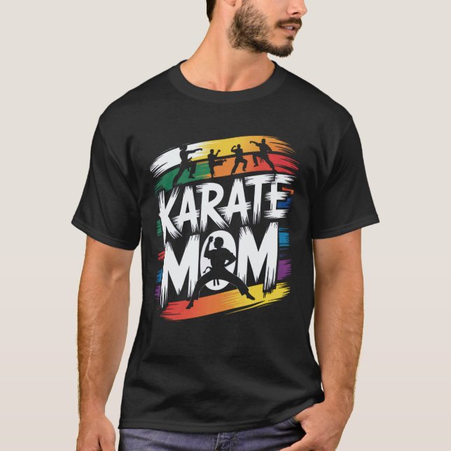 Klassisk karate-mamma mors dag 8 t shirt (Framsida)