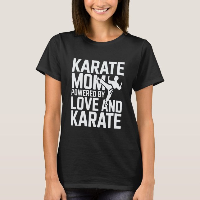 Klassisk karate-mamma mors dag t shirt (Framsida)
