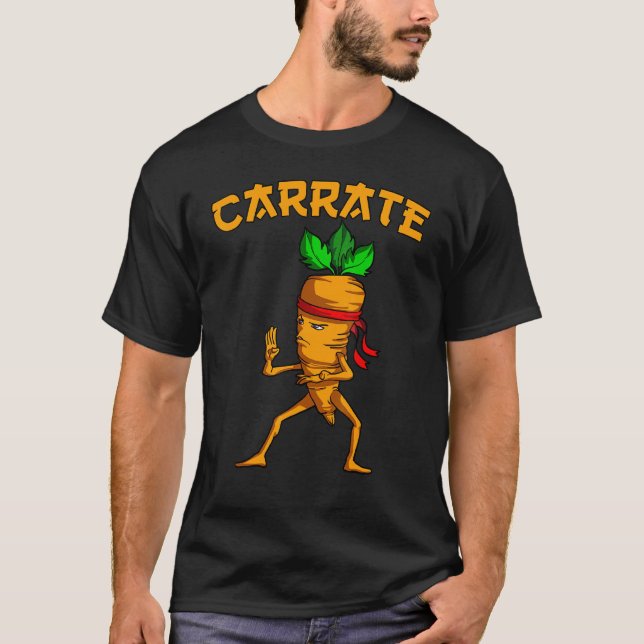 Klassisk Karate Morot Pun Karate Tränings Martal T Shirt (Framsida)