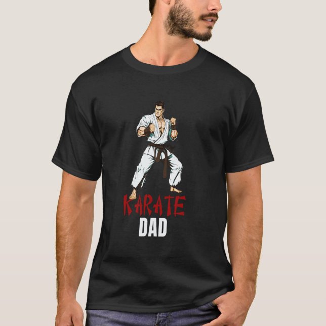 Klassisk karatefighter pappa - Karatefar T Shirt (Framsida)