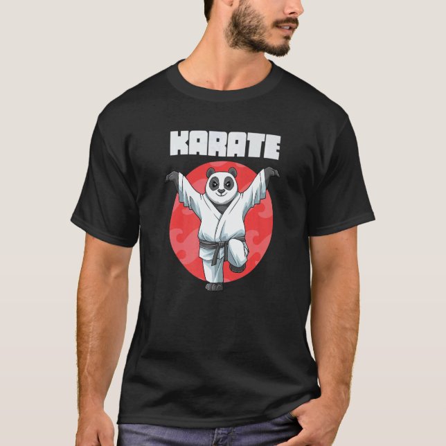 Klassisk karatepanda transtytt t shirt (Framsida)
