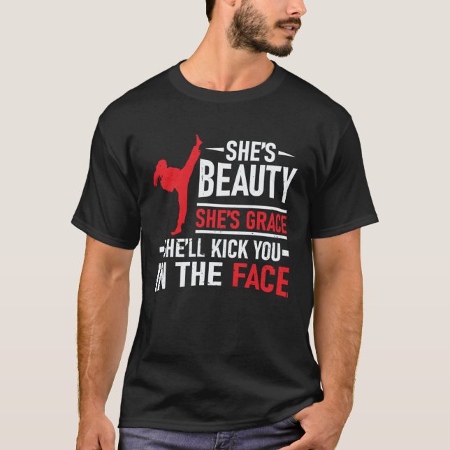 Klassisk karateuniform för att matcha karatebyxor  t shirt (Framsida)