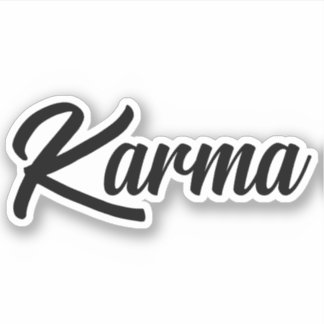 Klassisk Karma Logotyp Sticker! Klistermärken