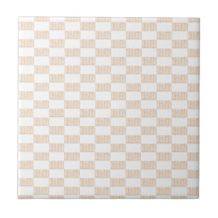 Klassisk keramisk platta Beige randig rutig Kakelplatta