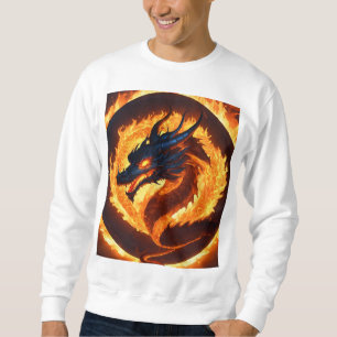 "Klassisk kinesisk draken Skriv ut T-Shirt - Unise Lång Ärmad Tröja