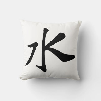 Klassisk kinesisk kalligrafi-Vatten-#001- Kudde