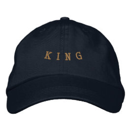 Klassisk King Text Marin Modern Ledig Justerbar Broderad Keps