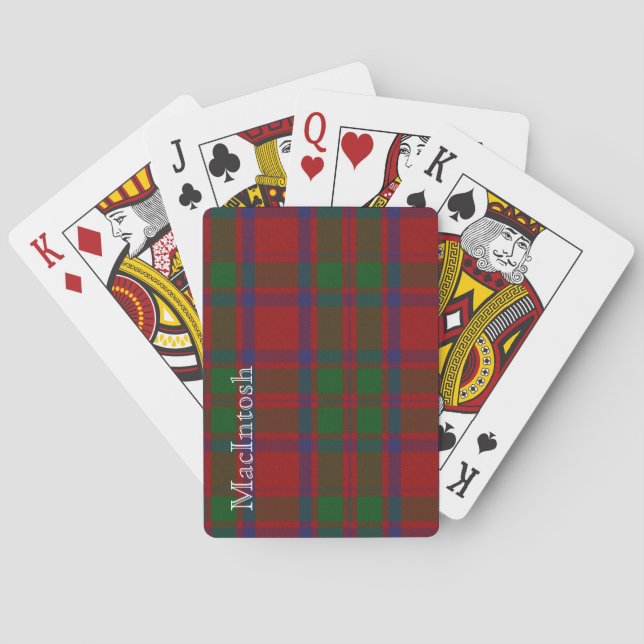 Klassisk Klan MacIntosh Tartan Play Cards Spel Kort (Baksidan)