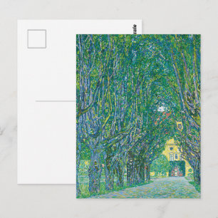 Klassisk Klimt Grön Natur Landskap Konstavlution Vykort
