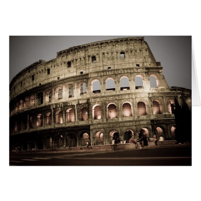 Klassisk koliseum hälsningskort (Framsidan Horizontal)