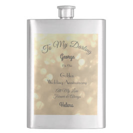 Klassisk kolv på Golden Bröllop-årsdagen Fickplunta