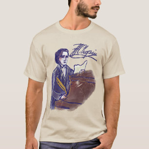 Klassisk kompositör Chopin Piano Konst Vintage T Shirt