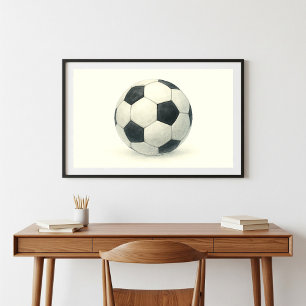 Klassisk konsolfärgskonst för fotboll poster