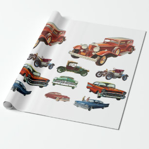Klassisk konst i Vintage bil Transport Presentpapper