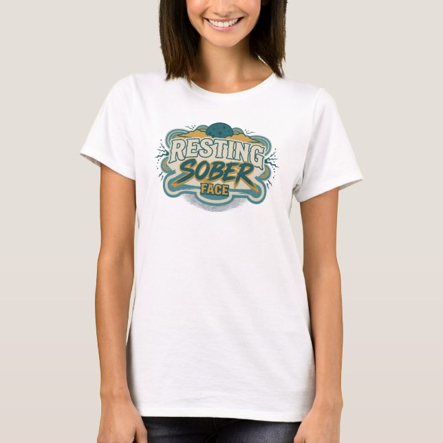 Klassisk KONST Komposition för SOBER ANSIKTE i VIL T Shirt (Framsida)