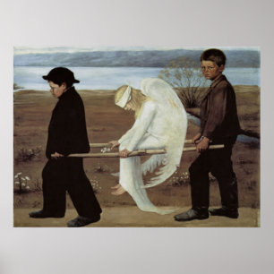 Klassisk konst Wound Angel poster utskrift