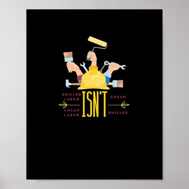 Klassisk konstdesign - kompetent arbetskraft är in poster (Framsidan)