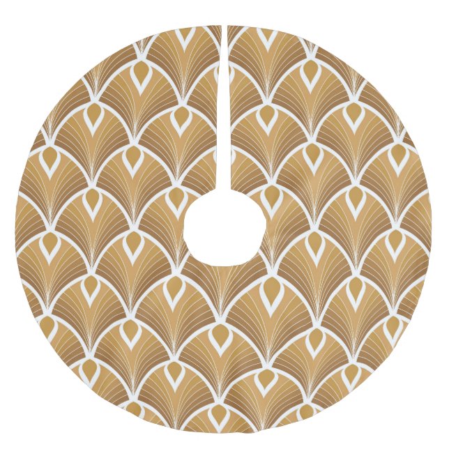 Klassisk konsthandling: geometriskt mönster. julgransmatta borstad polyester (Framsidan)