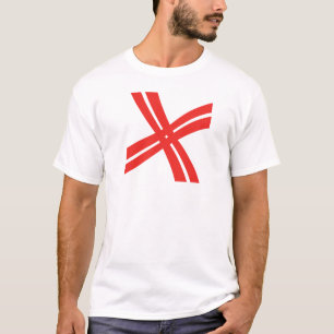 Klassisk korslinje bokstav X monogram T Shirt