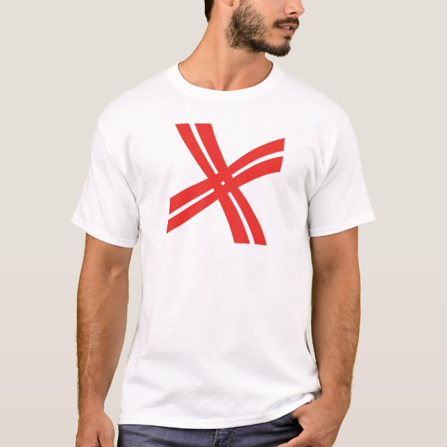Klassisk korslinje bokstav X monogram T Shirt (Framsida)