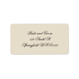 Klassisk Kräm & Svart Minimalistisk Elegant Bröllo Adressetikett