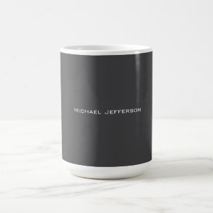 Klassisk Kreativ Trendig Mörkgrå & Vit Kaffemugg