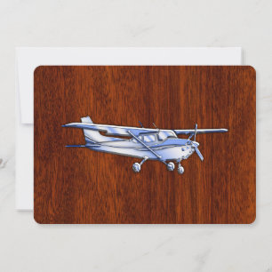 Klassisk krom-cessna-flygande mahogany