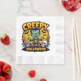 Klassisk kuslig Frankenstein Halloween Pappersservett